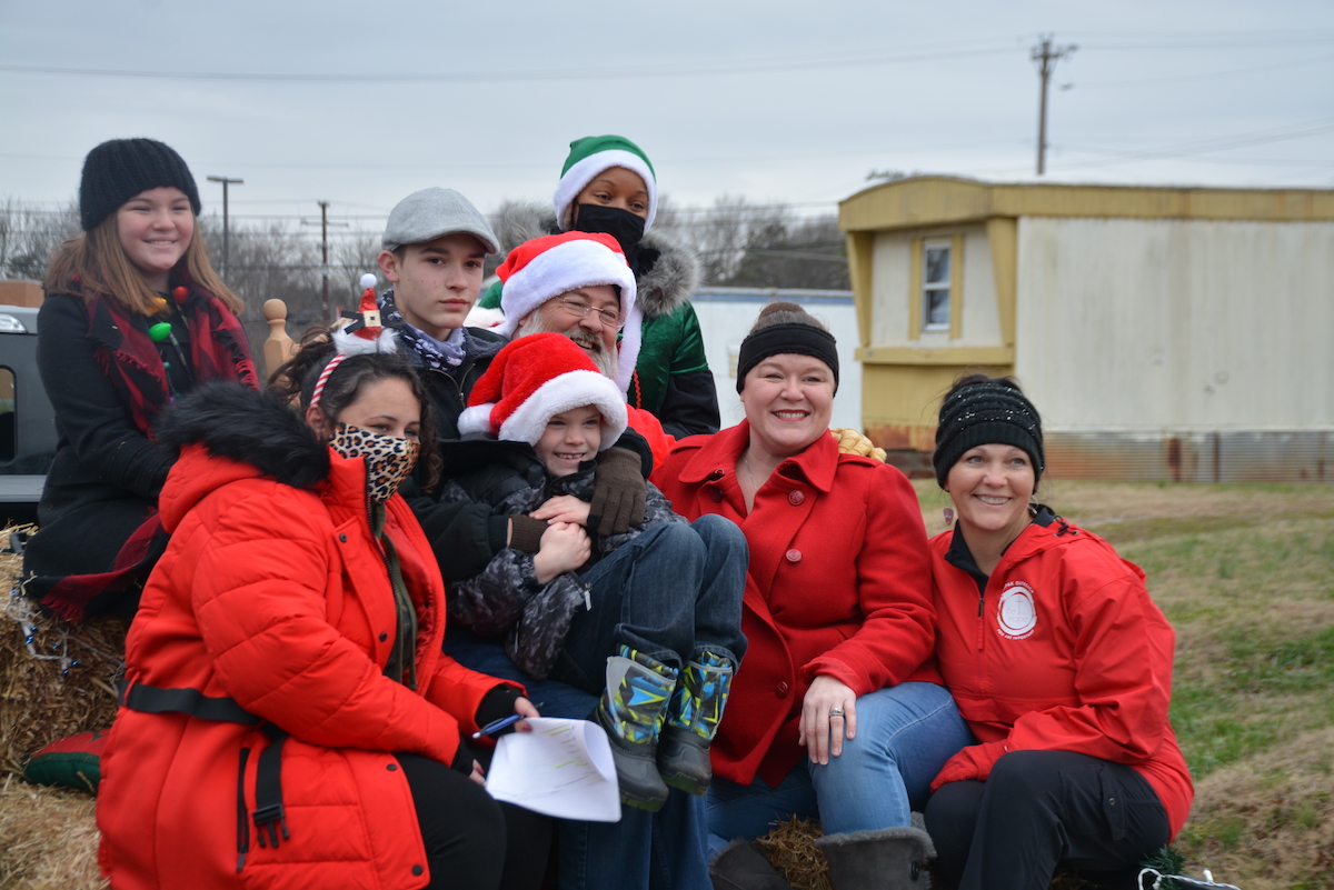 YAIPaks organizers and volunteers with Santa.