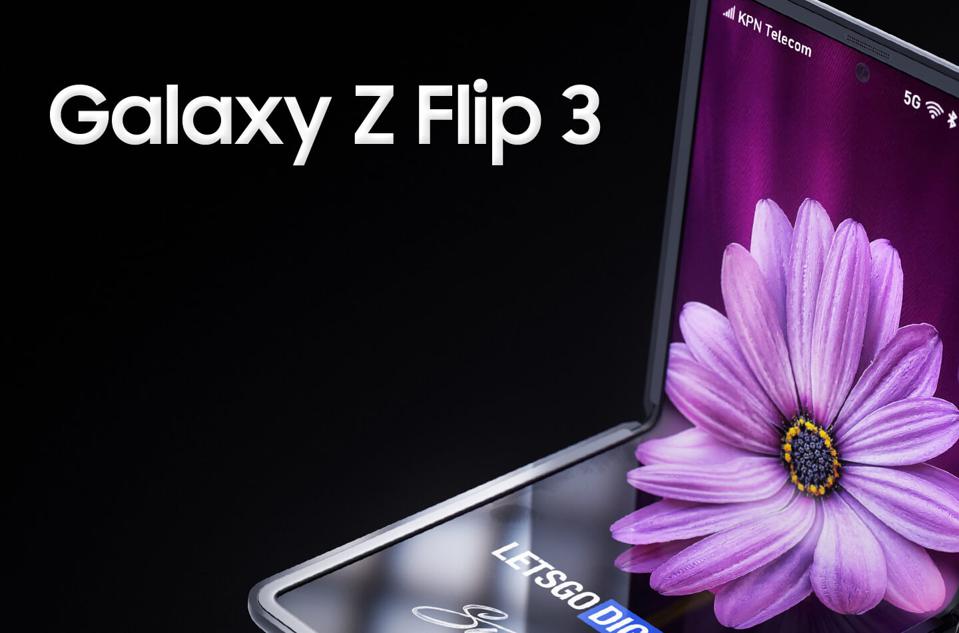 Galaxy Z Flip 3 concept image, Let's Go Digital