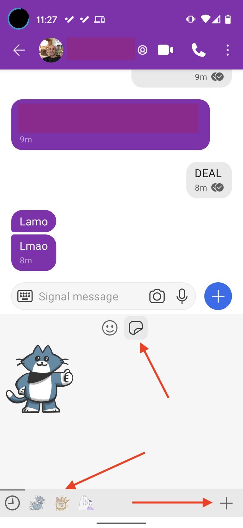 How To Use Add Stickers Signal Step 3