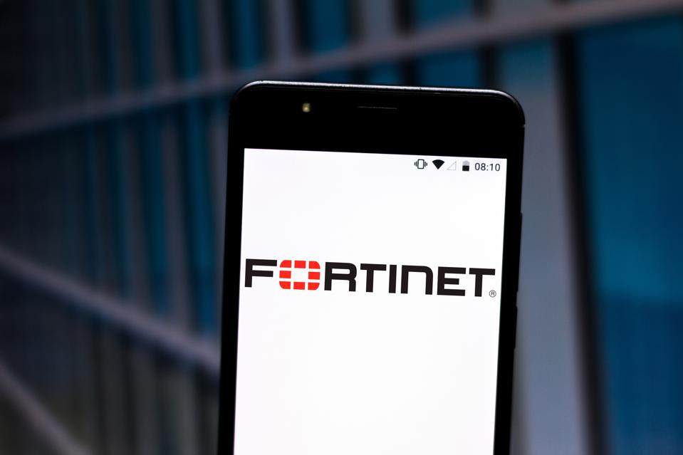 In this photo illustration the Fortinet logo is seen...