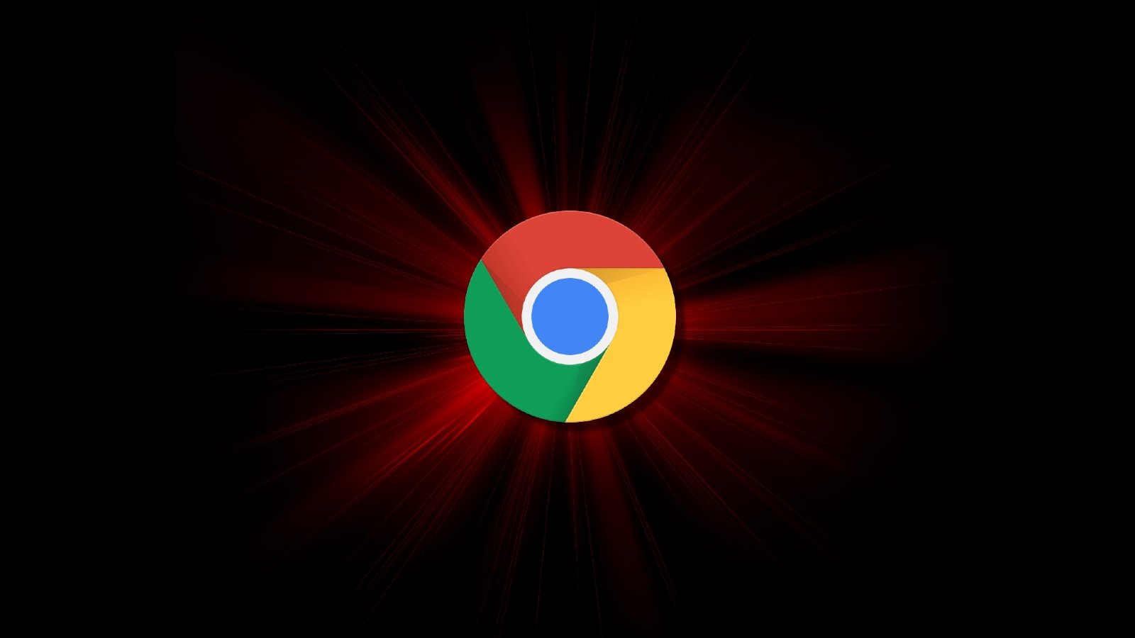 Chrome logo on a red background