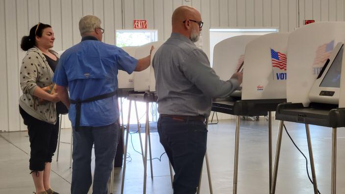 Scenes from 2022 early, one-stop voting in Henderson County.