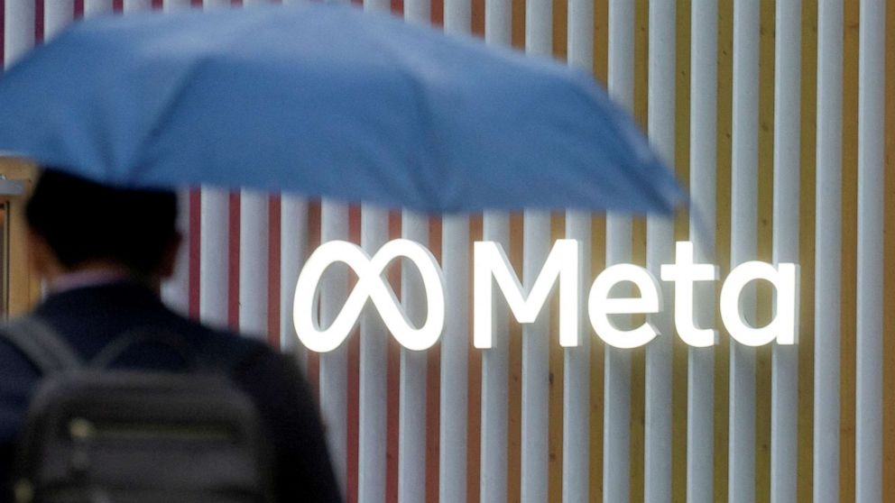 PHOTO: The logo of Meta Platforms is seen in Davos, Switzerland, May 22, 2022.