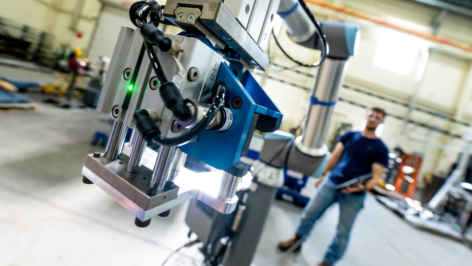 A photo of a machine in UMaine's Advanced Manufacturing Center