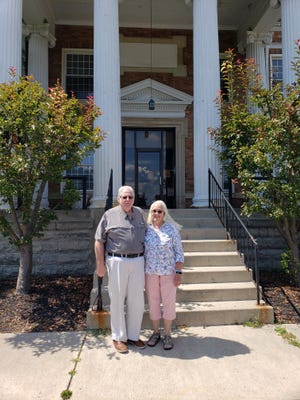 Jeff and Lynda Schrader, owners of Schrader Computer, stand in front of their office at 685 Delaware Ave. They opened it in 2006. Their daughters also assist with the family business periodically.