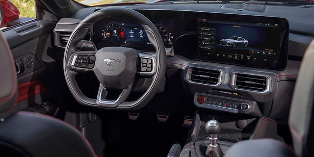 The 2024 Mustang's digital instrument cluster and infotainment system will be able to be updated with over-the-air software downloads.